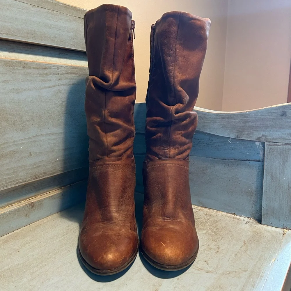 Women’s 8.5 Steve Madden Loretta leather slouch ankle boots - Picture 6 of 6